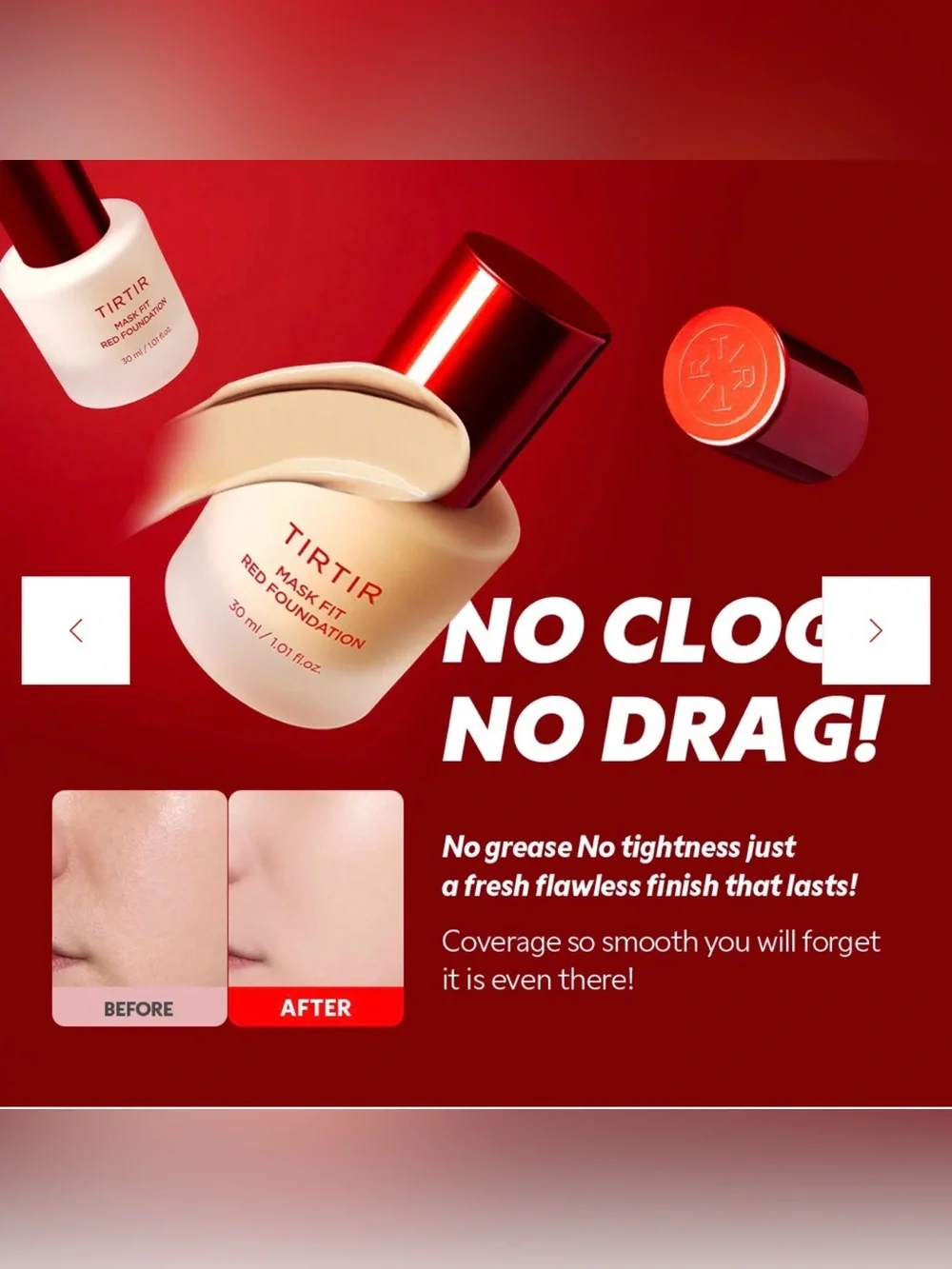 TIRTIR Mask Fit Red Foundation - 22N Shell Beige